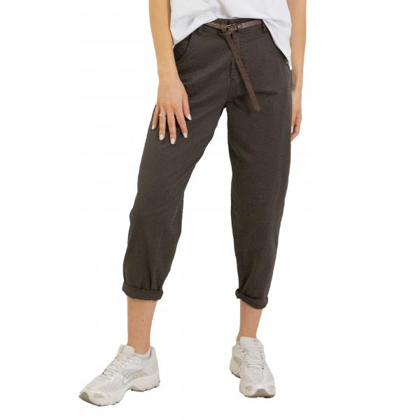 Pantalone baggy leggero con cintura in cotone "Chloe"